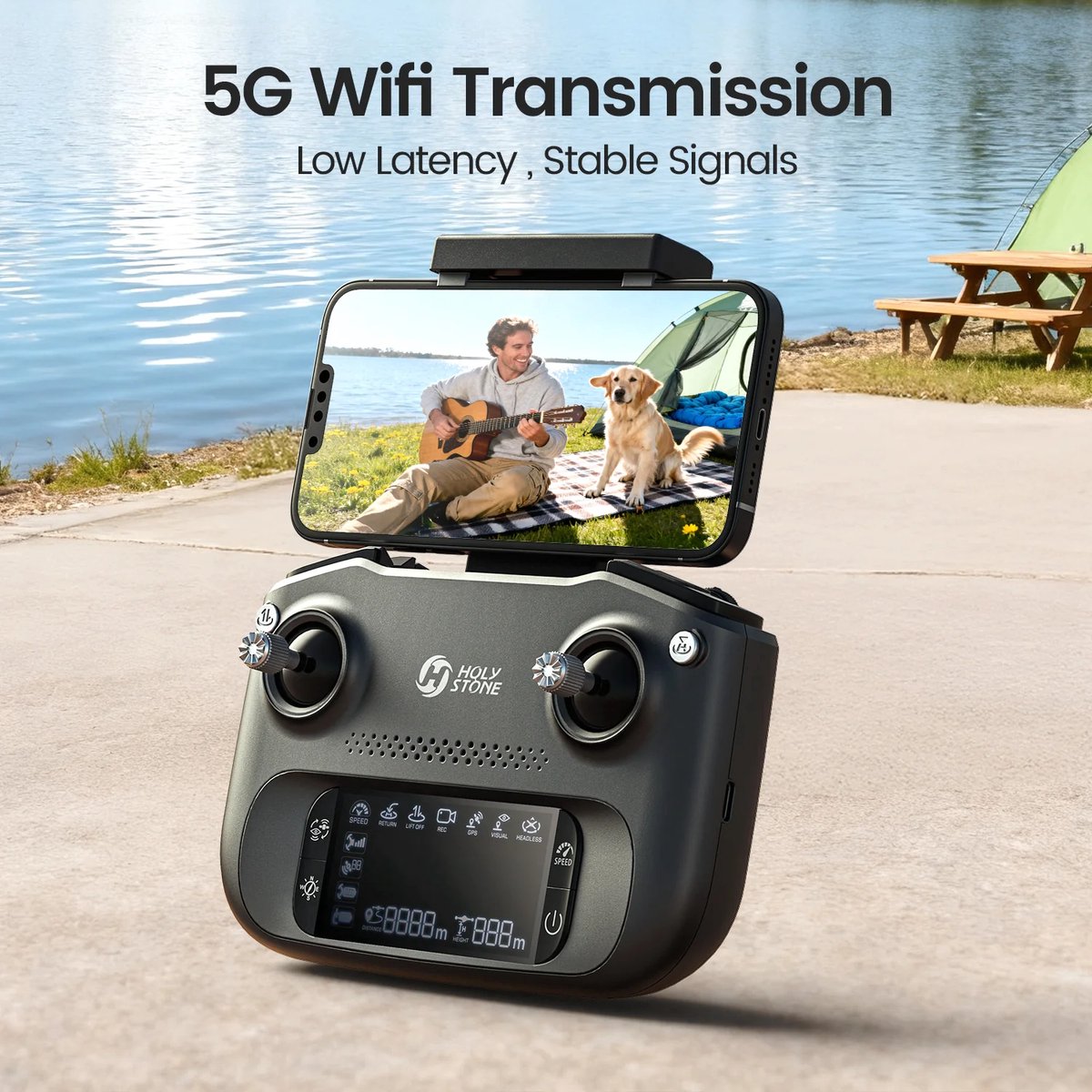 HS175G GPS Drone met 4K Camera- incl. 2 Accu's & Draagkoffer – foto 2