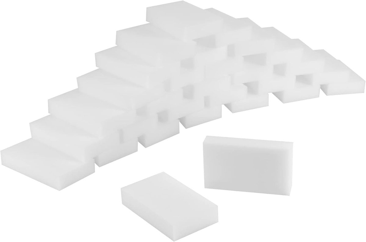 100 Pack Magic Eraser Sponzen 10 x 6 x 2cm - Melamine Schoonmaak Pads voor Muren, Keuken en Badkamer Vlekken Verwijderen