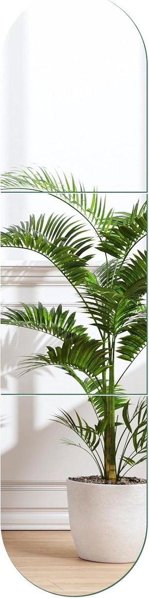 Grote Frameloze Plakspiegels 50x35.5cm - Set van 3 voor Badkamer, Slaapkamer en Woonkamer