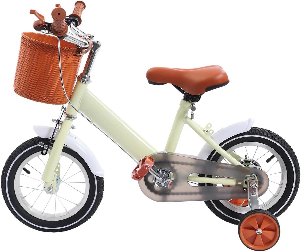 Kinderfiets Loopfiets 2-in-1 fiets avontuur starten In hoogte verstelbaar 12 inch Geel