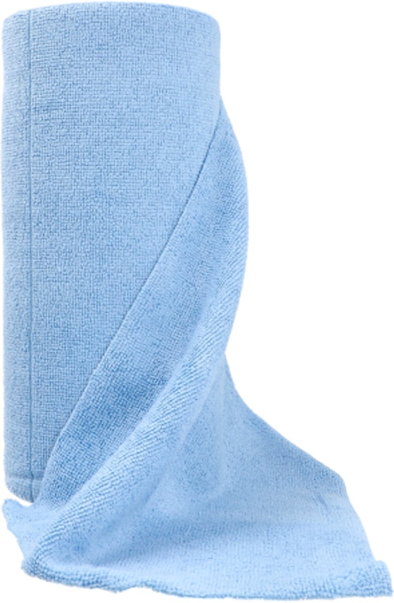 6x Microvezeldoek op rol 30 cm x 30 cm blauw 50 Doekjes