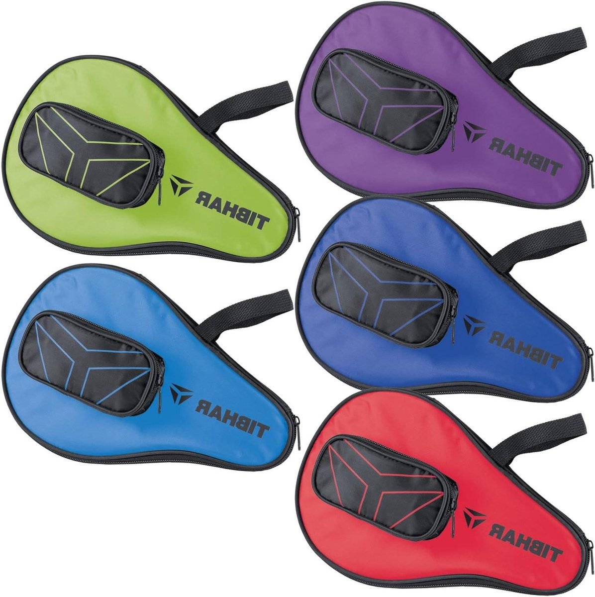 Tafeltennis Tas - Slagbeschermer Balhouder - Sport Spullen - Rackets Vorm - 30.5 x 20 cm - Groen Zwart