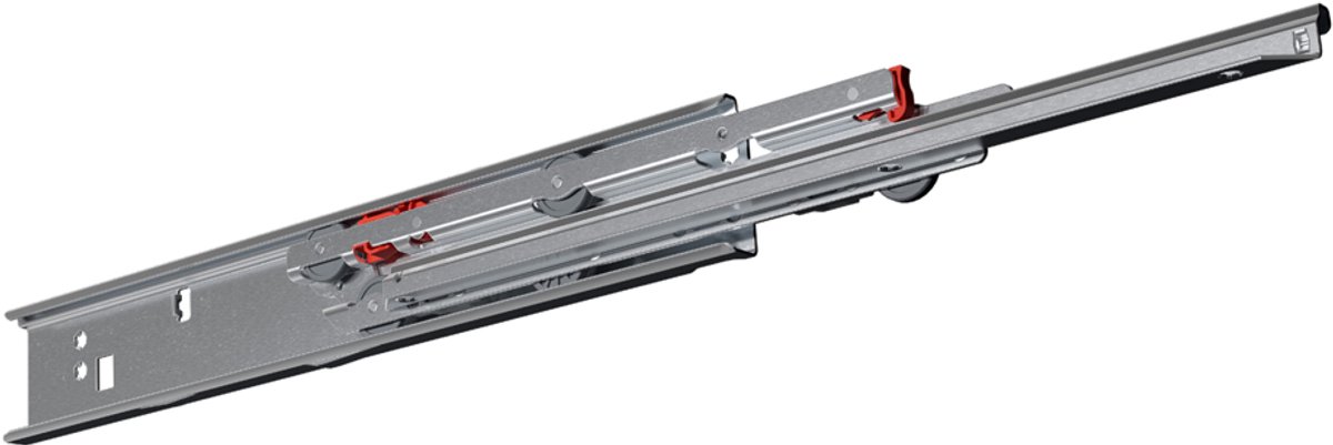Fulterer RVS ladegeleider 1802 - 700 mm | draagkracht tot 68 kg | volledig uittrekbaar |bodemmontage met hoeklijn | set van 2 |