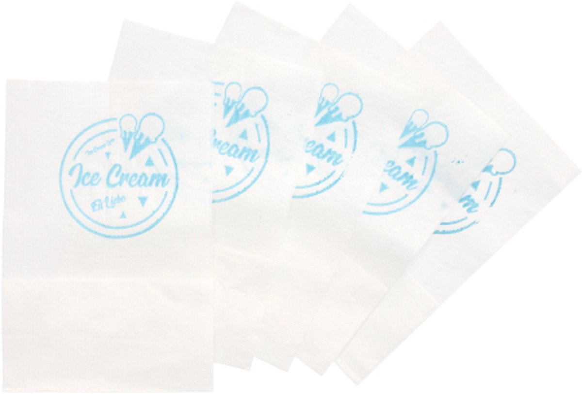 1x 2000 Dispenserservetten 1-laags 17 cm x 17 cm wit Icelove