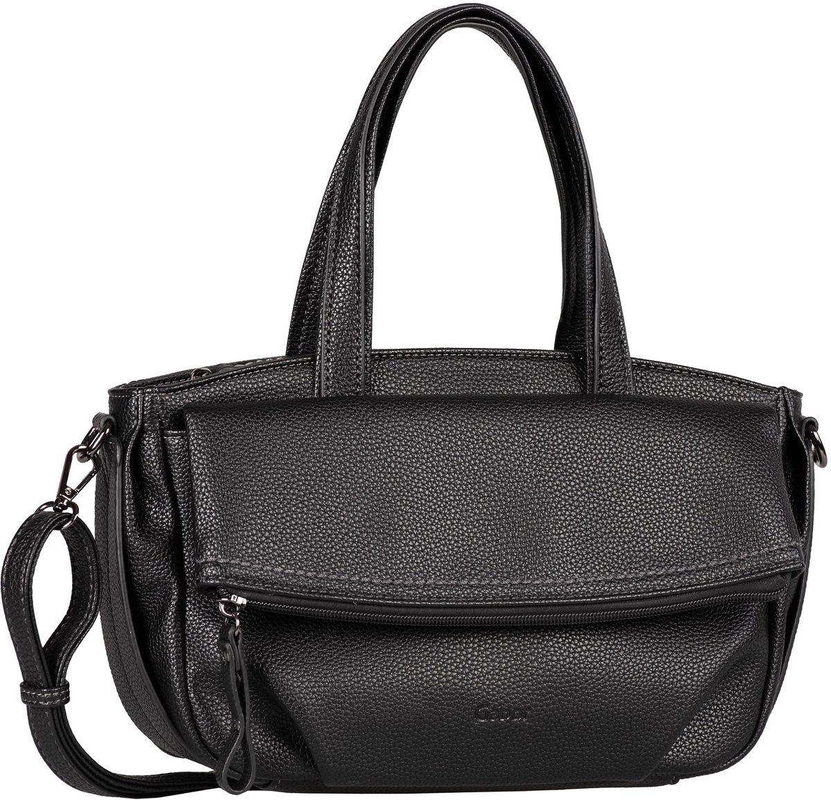 SnelShoppen - Mabel Shopper schoudertas voor dames, middelgroot, zwart, moderne ritssluiting, stijlvolle handtas voor dagelijks gebruik, perfect voor