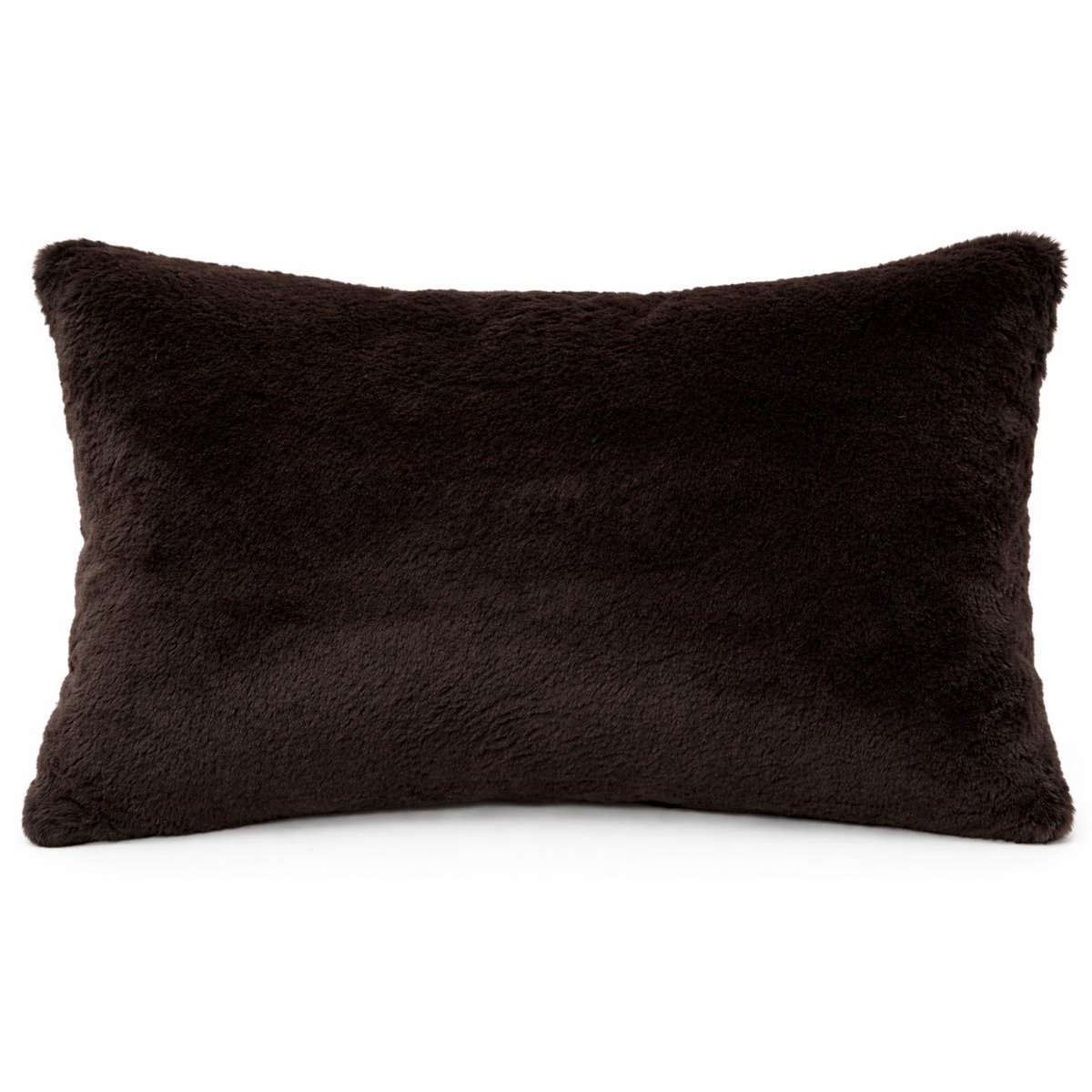 ANRO Sierkussen Antraciet 50x30 cm - Imitatiebont - Inclusief vulling
