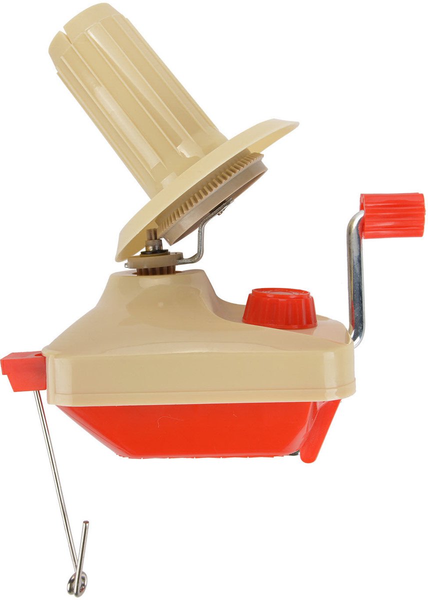 Handmatige touwopwindmachine - Garenbolorganizer en -opwinder - Handaangedreven garenopwinder voor huishoudelijk gebruik - Bolopwinder - Beige