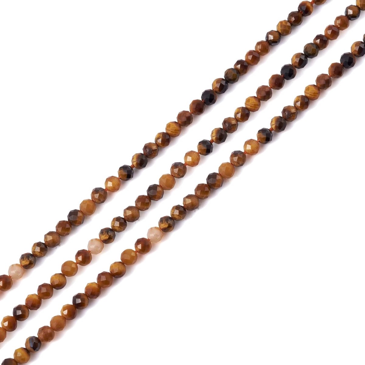 3 strengen natuurlijke tijgeroog kralen strengen 2mm klein gefacetteerd glas ronde losse spacer kralen voor DIY sieraden armband maken