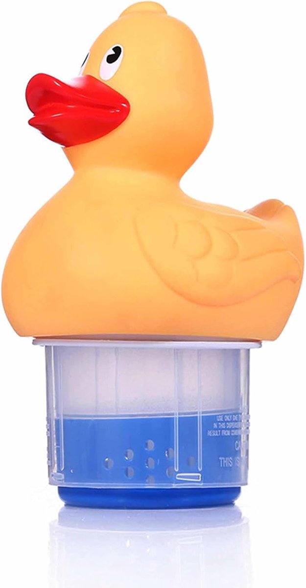 Chloordispenser voor zwembad, generieke chloorvloter, draagbare chloordispenser, verstelbare chloortabletten, vlotter voor kleine en grote zwembaden, spa's of whirlpools (geel)
