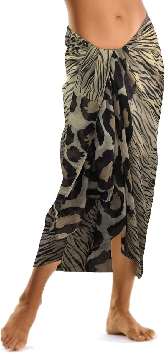 Sarong rok voor dames en meisjes, met dierenprint, strandbedekking, omslagdoek
