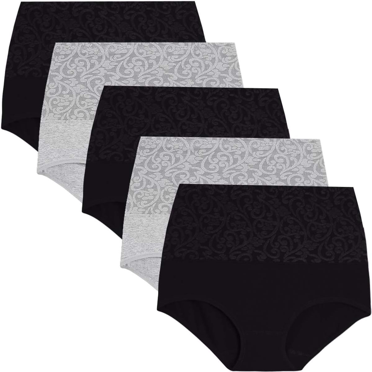 Onderbroek voor dames, katoen, hoge taille, slips, hoge taille, multipack