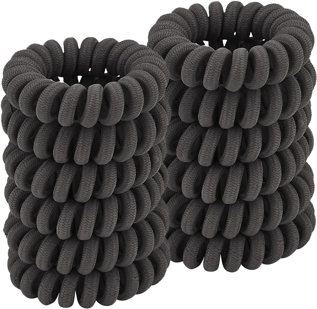 haarelastiekjes, paardenstaarthouder, telefoonkabel, haarelastiekjes voor vrouwen en meisjes, spoorloos, sterke grip, waterdicht, geschikt voor alle haartypes (stof grijs, 12