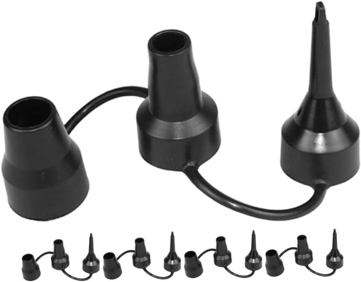 Luchtbed Pomp Sproeiers - Opblaasnozzles Vervanging - Snel Opblazen - Verschillende Maten - 8.5 cm - Zwart