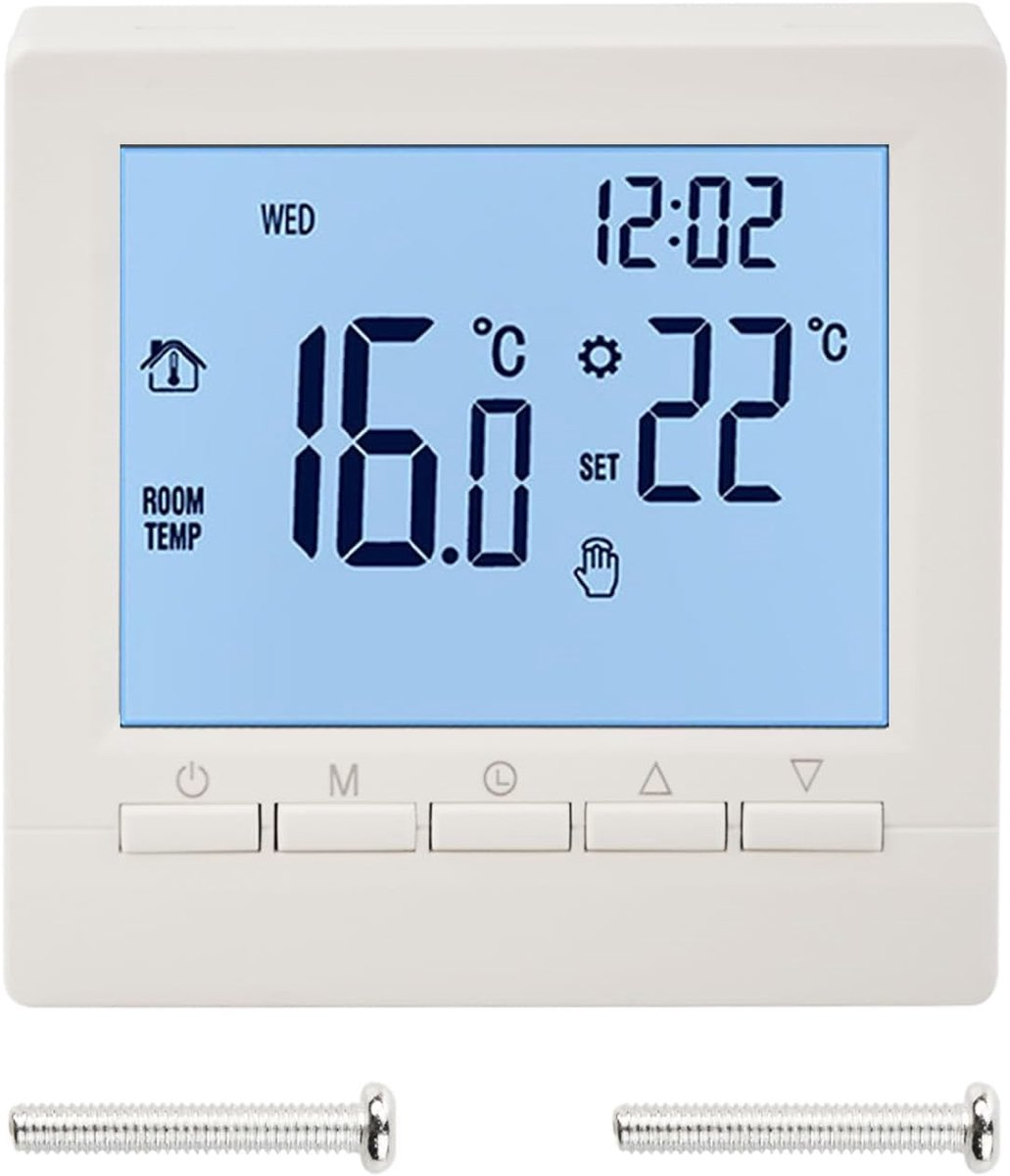 Thermostaat digitaal LCD - Programmeerbaar 5+2 weken - Kinderslot - Comfortabele temperatuurregeling - ShopVlot