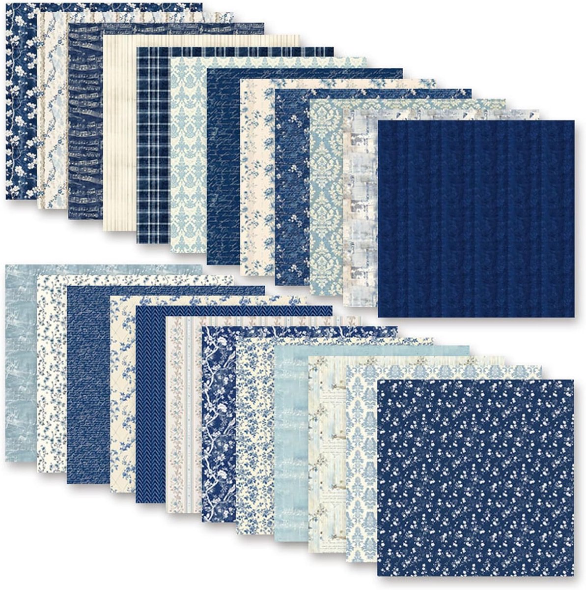 knutselpapier, 30x30cm scrapbook papier 24 vellen/12 ontwerpen Dubbelzijdig knutselpapier, decoratief decoupage papier blok voor DIY albums, bullet journals, lieve cadeaus (PAD2074)