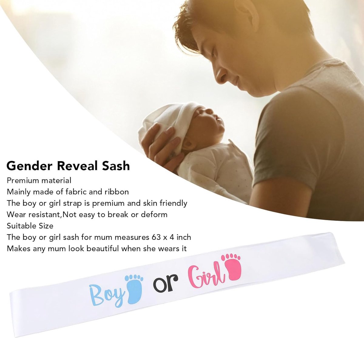 Geslacht Onthullen Sjerp Blauw Roze Geslacht Onthullen Schouderriem Jongen Of Meisje Geslacht Show Schouderriem voor Baby Shower Party