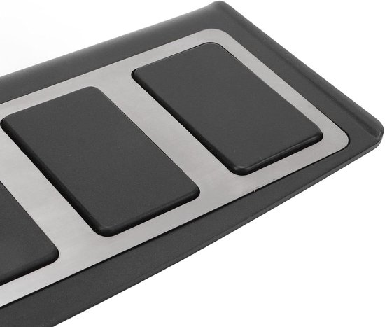 Voetsteunpedaal - Rustpedaalhoes - Auto Interieur - Antislip Rubber - 35x12x2 cm - Zilver — afbeelding 2