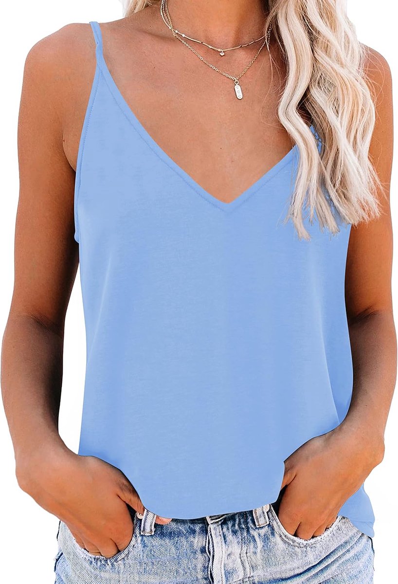 Onderhemden, spaghettibandjes voor dames, basic top, lange tanks, verstelbare spaghettiband, camisole tanktop