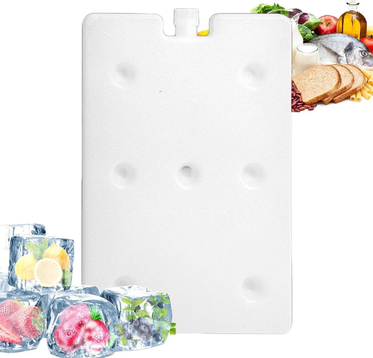 Koelelementen Set - Platte Vrieselementen - Lunch Koel Houden - Herbruikbaar Ontwerp - 600 ml - Blauw