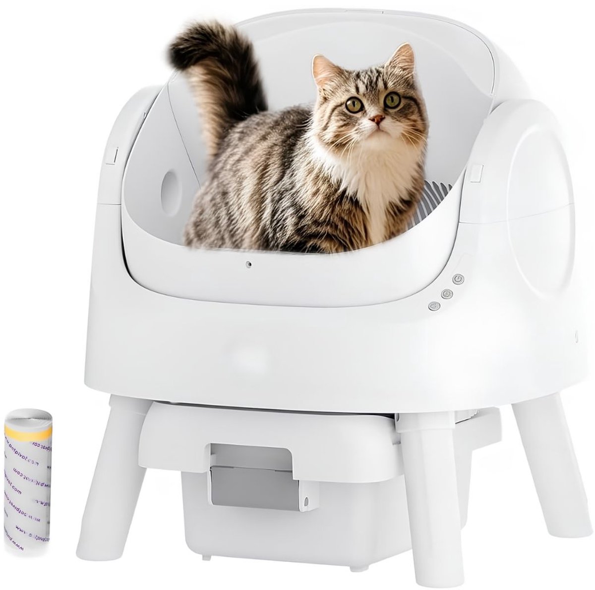SP® Automatische Kattenbak - Kattenbak - Zelfreinigende Kattenbak - Wit - 53cm x 42cm x 57cm