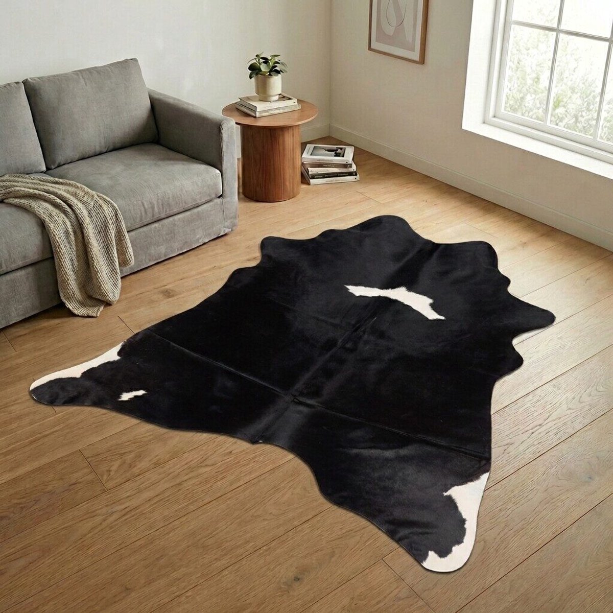 Koeienhuid Vloerkleed XXL (Extra Groot) - Zwart-wit - 258 x 224 cm - Koeienkleed / Koeienvel / Dierenvel / Dierenhuid / Koehuid Tapijt