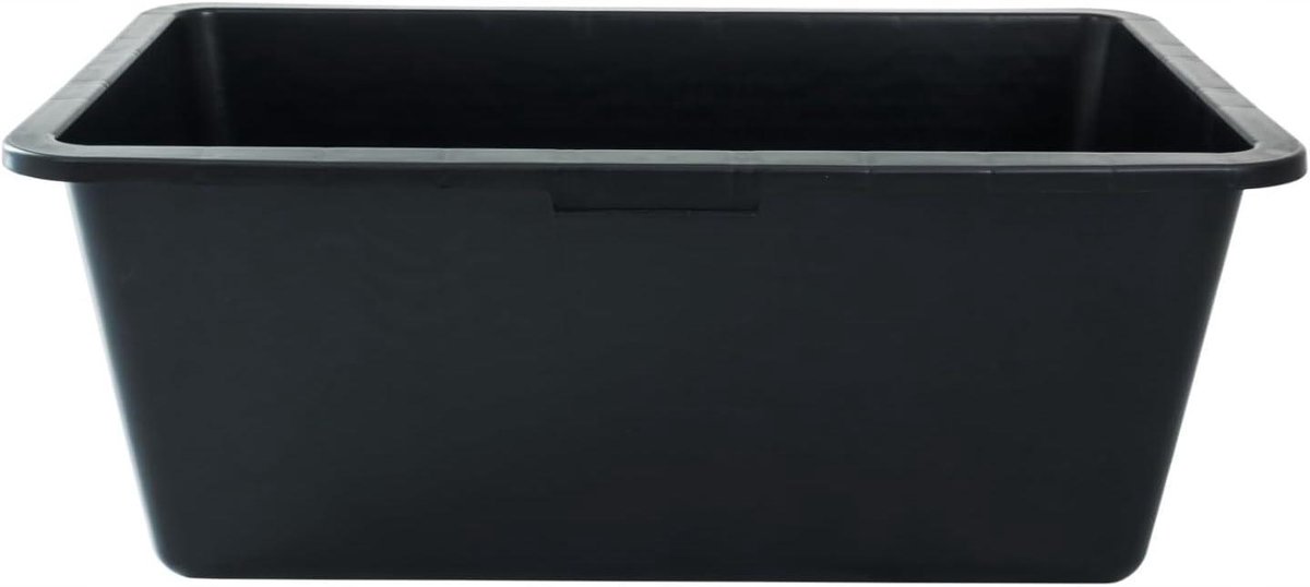 Bouwkast Kunststof - Emmer Bouwdoos - Opslag Bouwmateriaal - Praktische Vorm - 40 Liter - Zwart