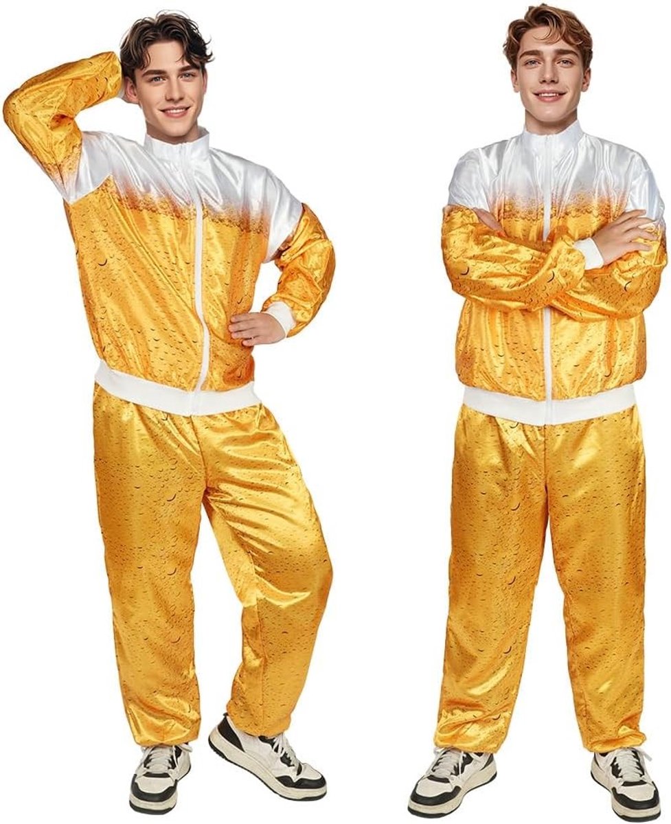 Retro Vintage Shell Suit voor Disco Thema Feest, Halloween, Oktoberfest en Muziekfestivals - Perfect voor Carnaval en Bierfeesten (M)