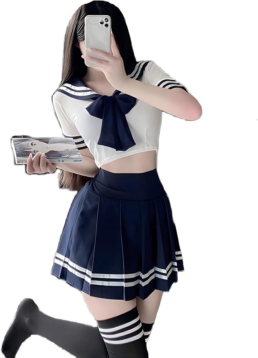 Outfit Japanse matroos kostuum anime minirok met sokken