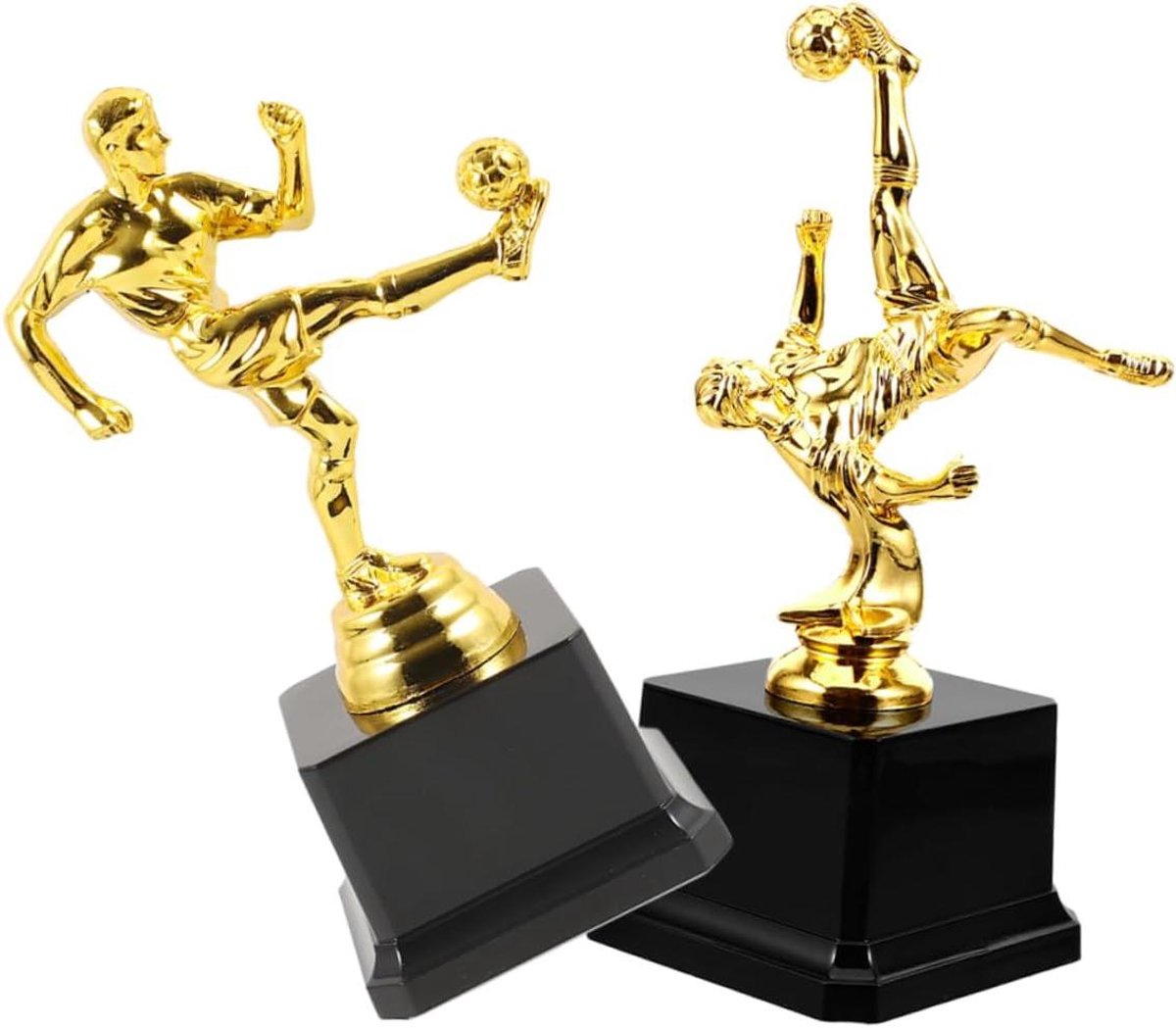 Voetbal Trofee - Prijsbeker Wedstrijd - Voetbalwedstrijd - Lichtgewicht Plastic - 18 cm - Multicolor