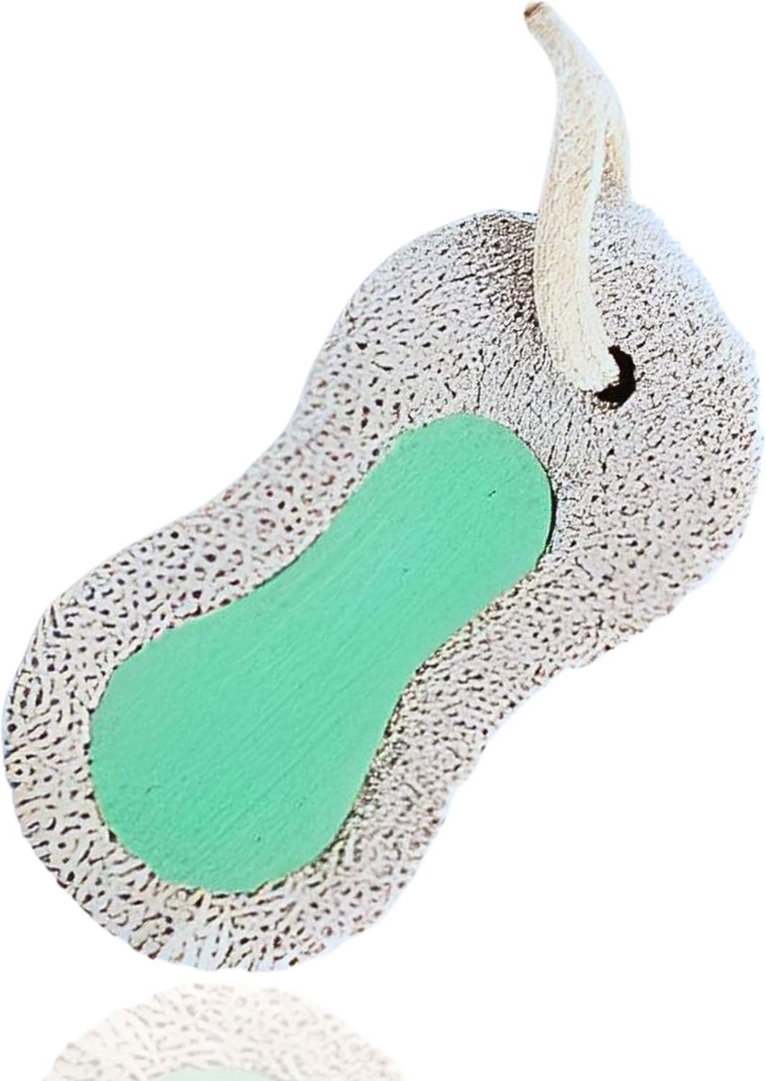 Natuurlijke gepelde puimsteen met koord - 10x5x1,8 cm - Voetbehandeling, pedicure