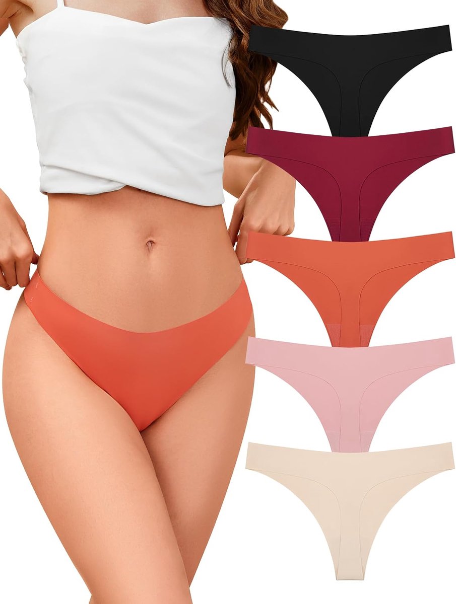 Naadloos String Dames, Seamless Ondergoed, Thongs Underwear Women | 5-Pack Naadloze Vrouwen Slips, Brazilian Sport Tanga Onderbroek, Invisible No Show Onderbroeken Panties, Multipack