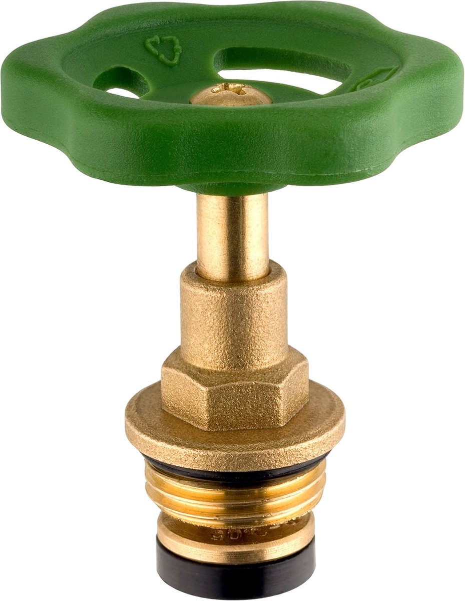 ventieloverdeel met handwiel voor schuine zitting, A 1/2 inch buitendraad, 1 stuk, T571431 | 1/2 inch reserveonderdeel voor schuin zitventiel – eenvoudige montage voor sanitair – voor montage – 5 cm – duurzaam