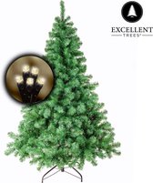 Kerstboom Excellent Trees® Stavanger Green 150 cm met losse verlichting - Luxe uitvoering - 180 Lampjes