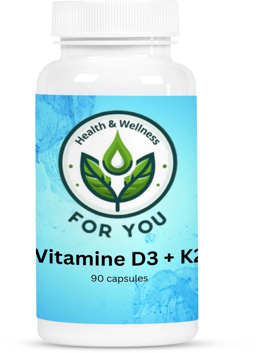 Health & Wellness For You Vitamine D3 + K2 – 90 capsules