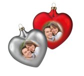 Kerstbal foto in hartvorm ! Incl. fraaie geschenkverpakking.