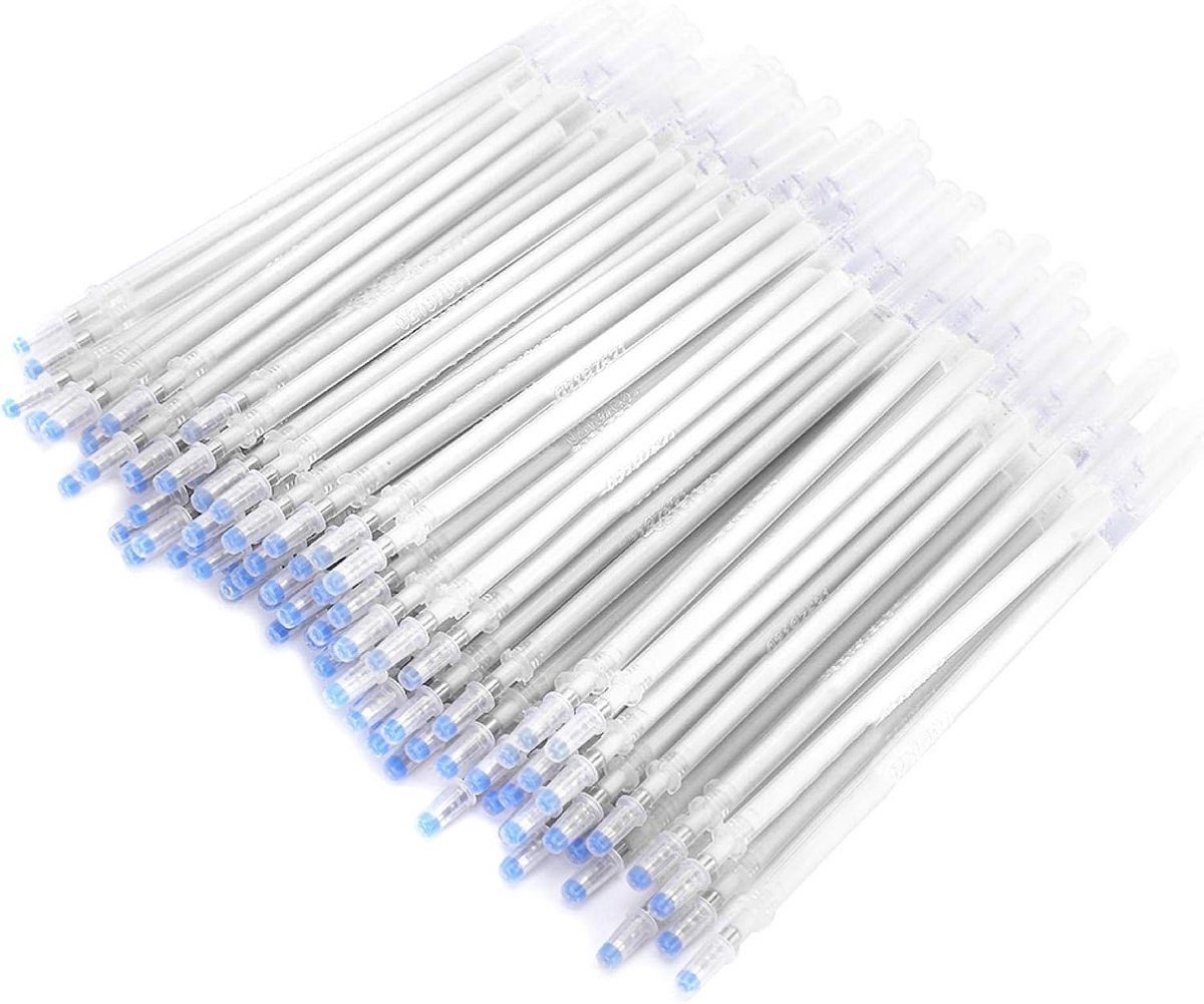 100 stuks hitte-uitwisbare markeerstiften, hitte-uitwisbare stofstiften markering wateroplosbaar stofmarkeerstift warmte-uitwisbare stofmarkeerstiften voor leer, stof, quilten, naaister