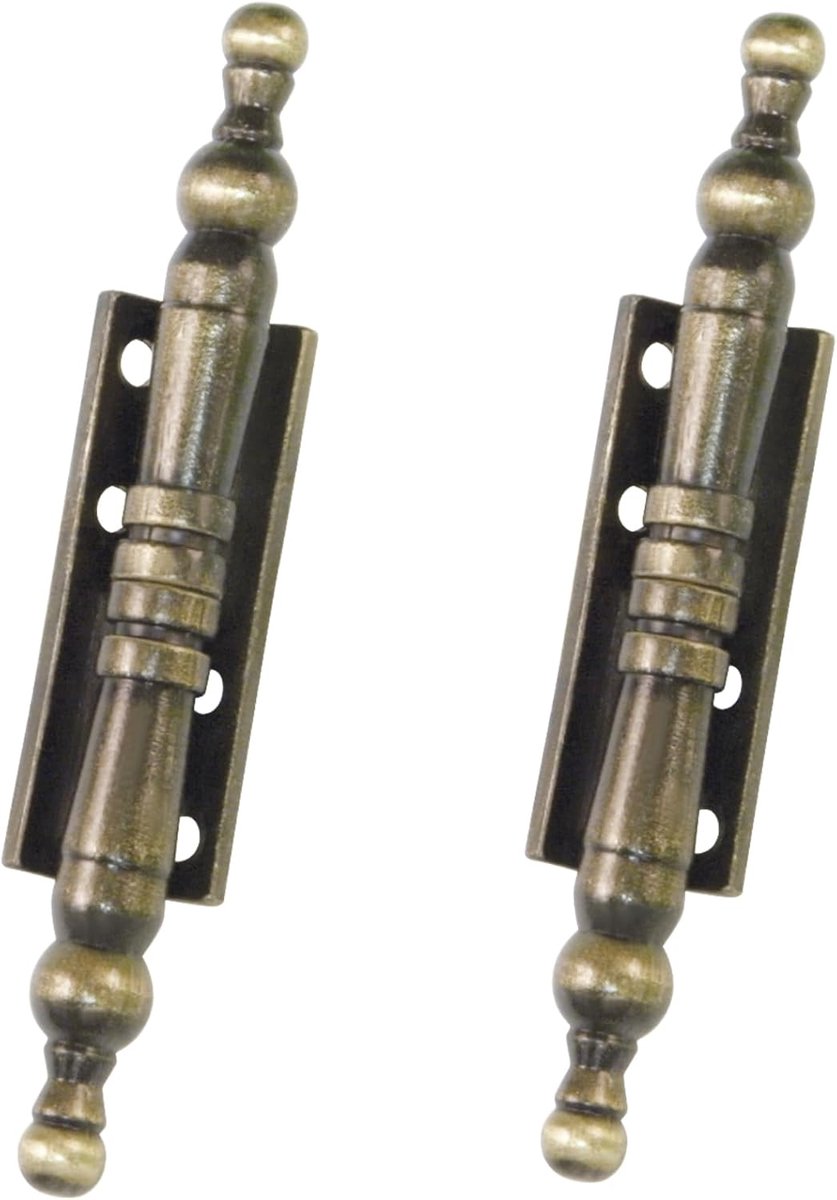- Decoratief afneembaar scharnier met afdekking - Gemaakt van zamak - Voor draaideuren van kledingkasten en ander meubilair - Afmetingen 100 x 10 mm - Leder afwerking