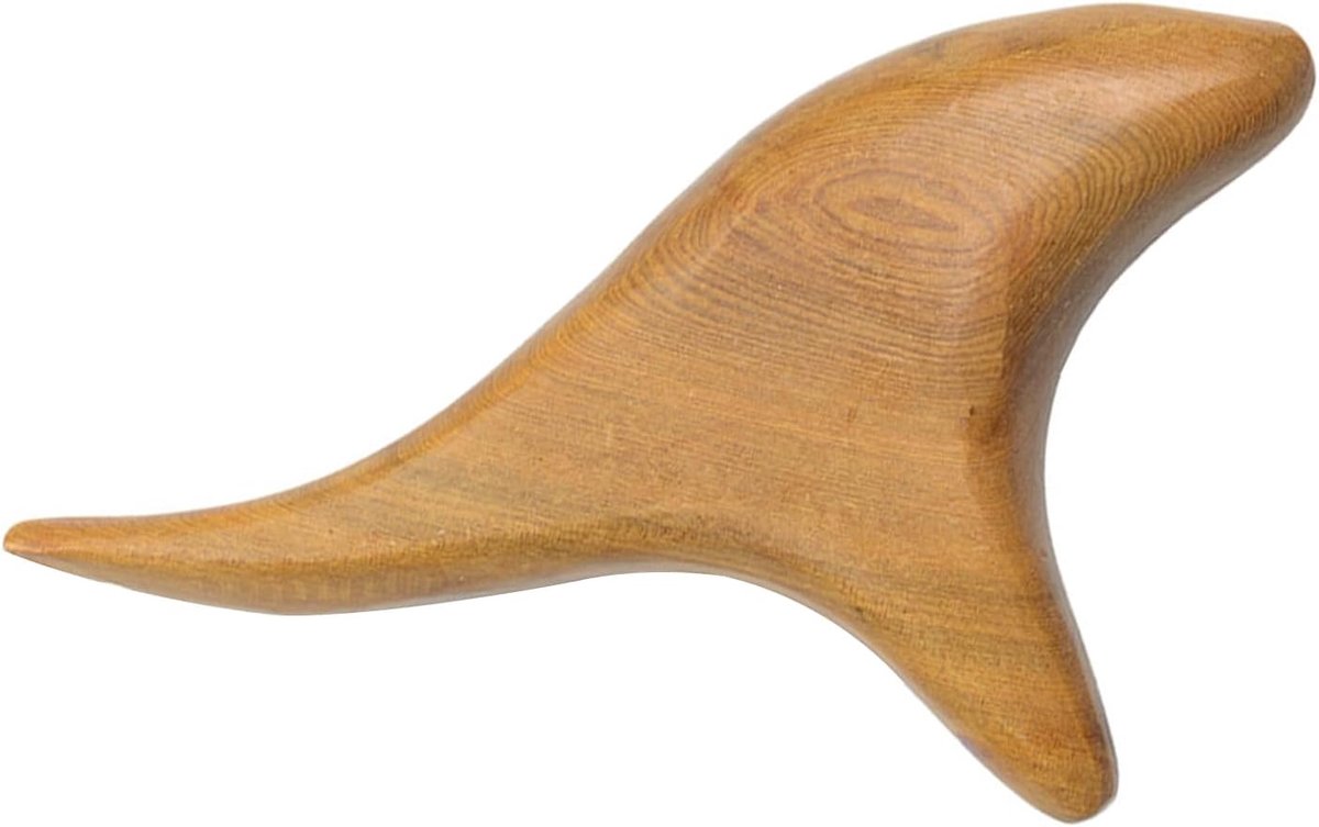 1-delig massageapparaat van hout, massage-accessoires, voetmassageapparaat, fysiotherapie-accessoires, zelfmassageapparaat, gemakkelijk te dragen (ruwe houtkleur)