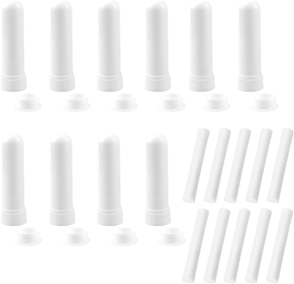 10 stuks geurstiften voor etherische oliën, etherische oliebuizen met 10 lonten, etherische olie, aromatherapie, navulbare inhalatorstick, voor aromatherapie en parfum