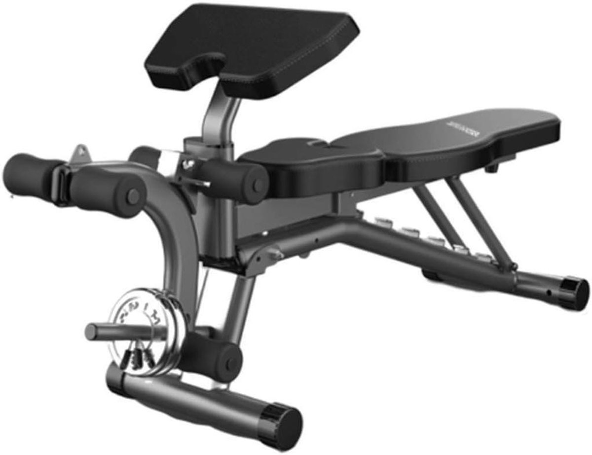 Verstelbare Fitnessbank - Trainingsbank Halterbank - Kracht Training - Multi-speed Verstelbaar - 178x36x45cm - Zwart