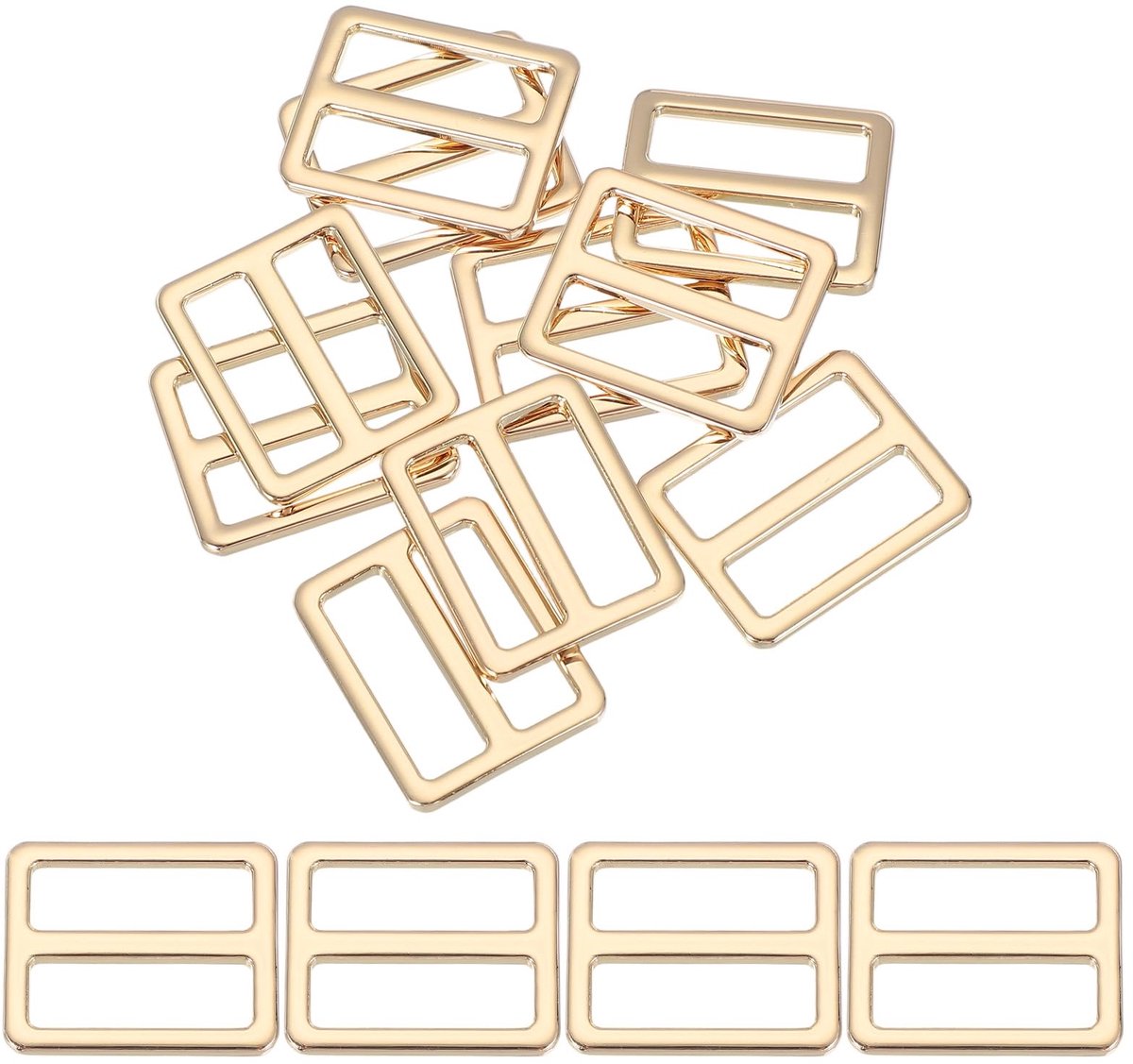 Metalen Tri-glide Slide Buckle, Zinklegering Richter Sliders Singelband Bevestigingsmiddelen voor Tas Riem Hond