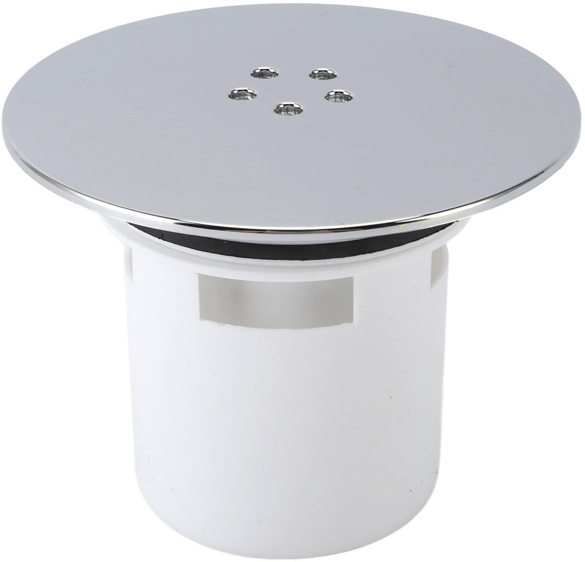 4,5 Inch Afvoerputje, Snelle Afvoer Doucheafdekking Ronde ABS Roestvrijstalen Doucheafvoer met Haarzeef, voor Badkamer, Compatibel met 90 Mm Afvalwatergaten Douchebakken