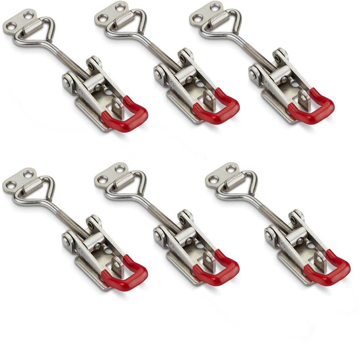 Set van 6 JUNKER spansluiting M6 (houdkracht 220kg, afsluitbaar) RVS SS304 verstelbaar spansluiting