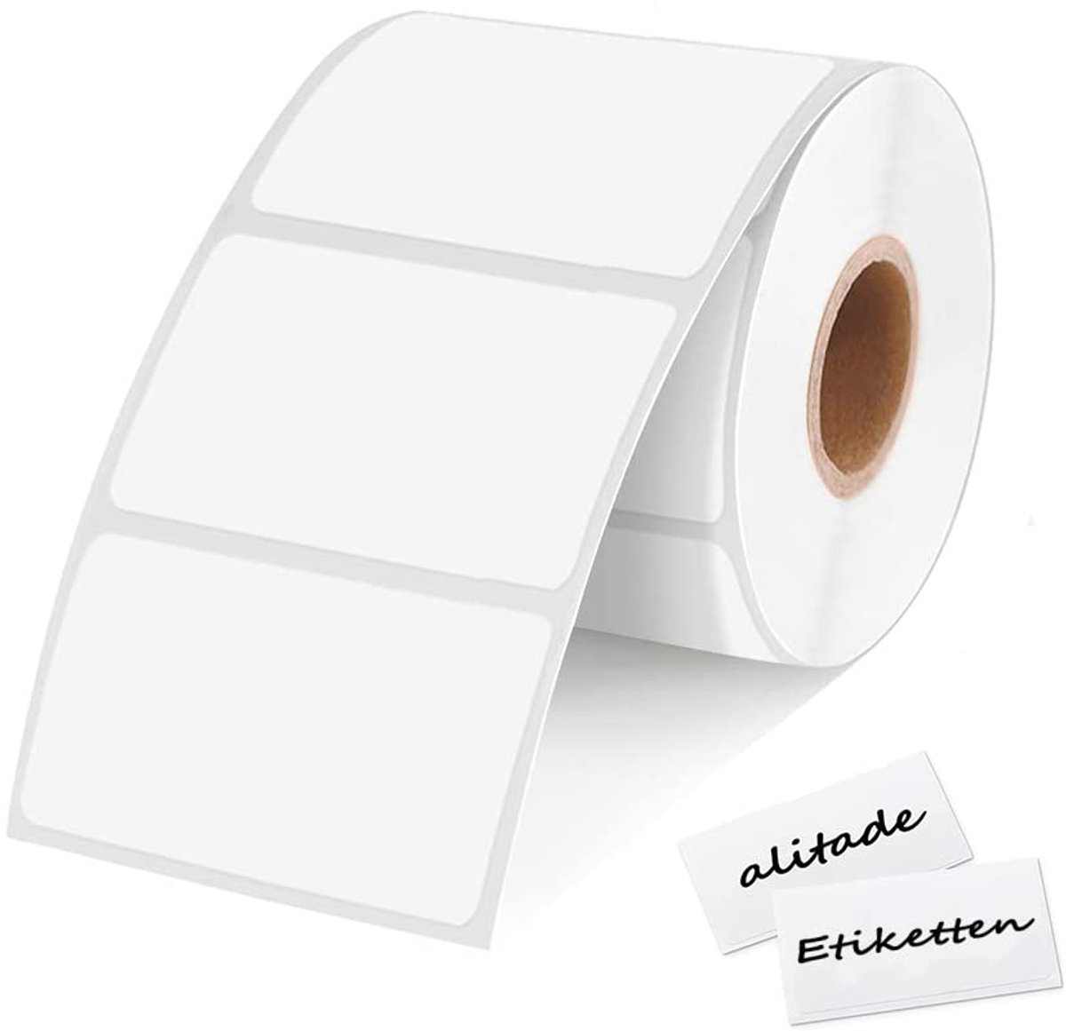 Etiketten, 1000 stuks, 89 x 36 mm, zelfklevend, verwijderbare huishoudetiketten op rol, universele etiketten voor kantoor, keuken, voorraaddozen en flessen, zakjes