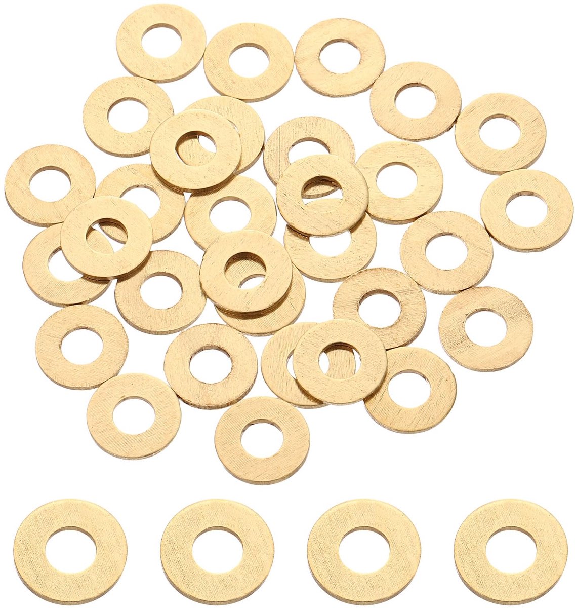 M5 Messing Platte Wasmachine, 100 Stks 5mm ID 12mm OD 1mm Dikte Metrische Wasringen Metalen Afdichting Voor Schroeven Bouten Fabrieken Thuis Buitenprojecten