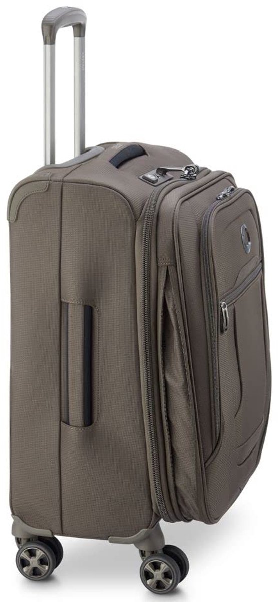 SnelShoppen - Zachte reistas Mokka 55cm - Extensible Koffer voor Vakantie, Weekendje Weg, Reizen, Lichtgewicht en Duurzaam Materiaal