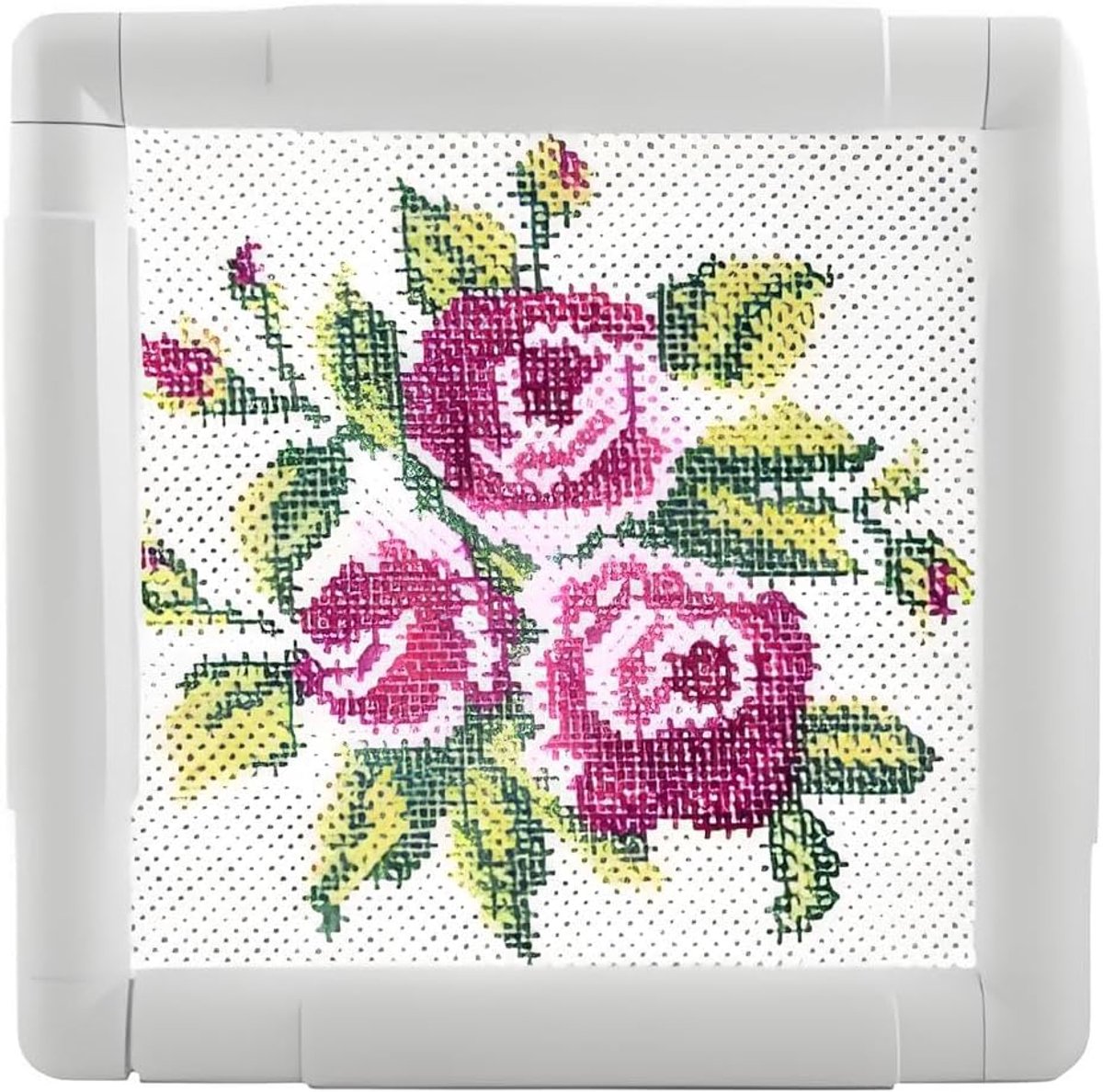 Plastic Kruissteekframe, Vierkant Rechthoekig Plastic Clipframe Voor Borduren, Kruissteek, Quilten Needlepoint Tool (20.3*20.3cm)