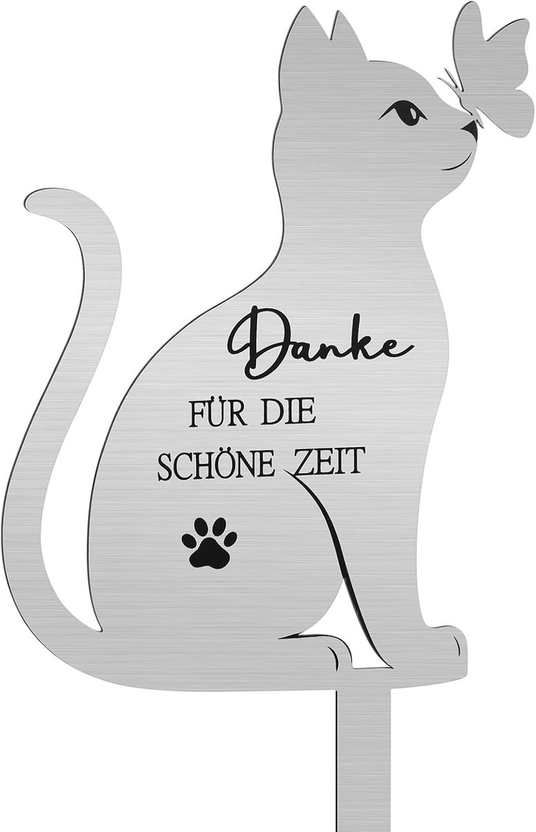 Grafsteen Met Gravure Gedenksteen Voor Honden Buitengrafdecoratie Weerbestendige Gedenkplaat Buitendecoratie Van Leisteen Voor Dieren Grafherdenking Rouwgeschenk Voor Hond(Schattige Kat)