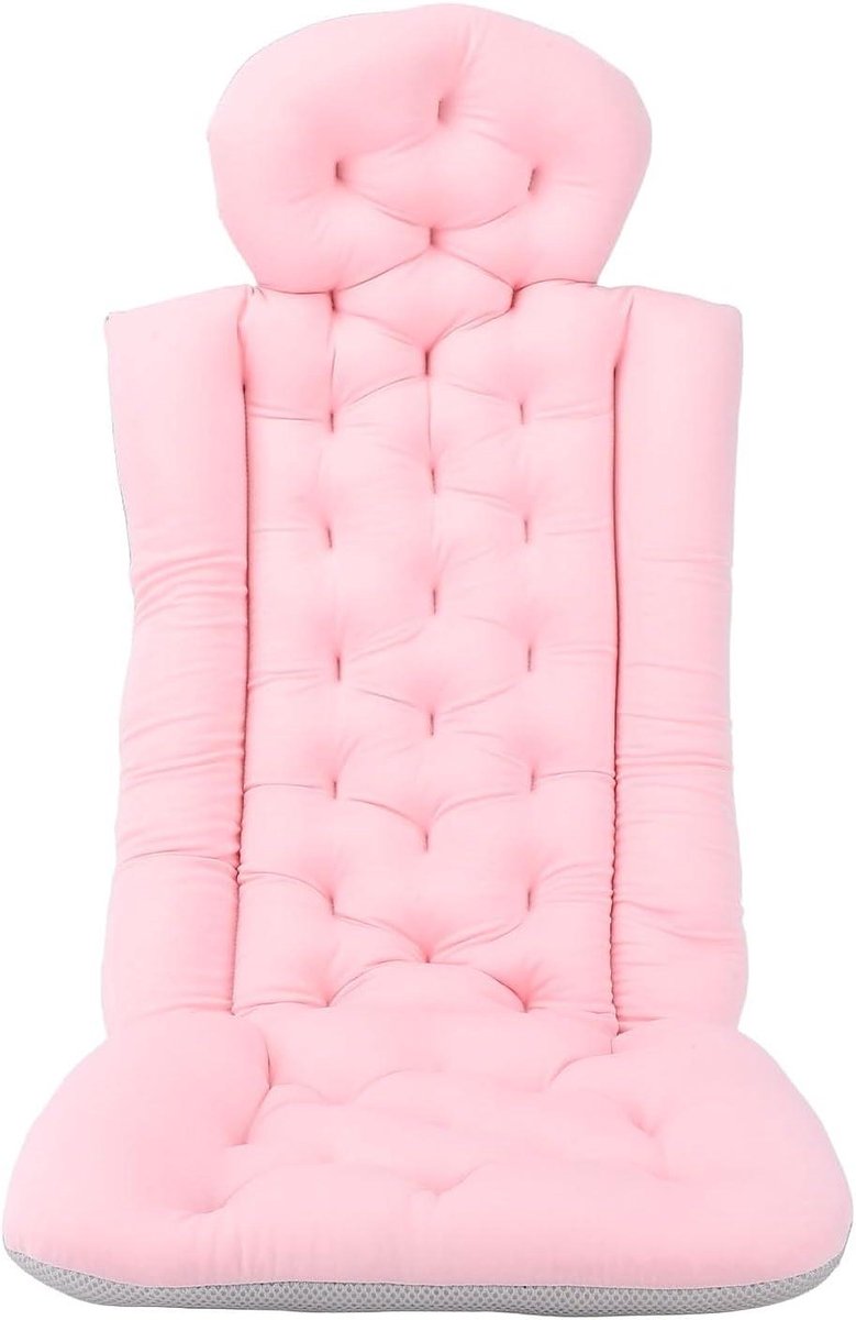 Badkussen Volledig Lichaam - Badkussen Nek Schouder - Ontspannen in Bad - Ergonomisch Traagschuim - 100 cm - Roze