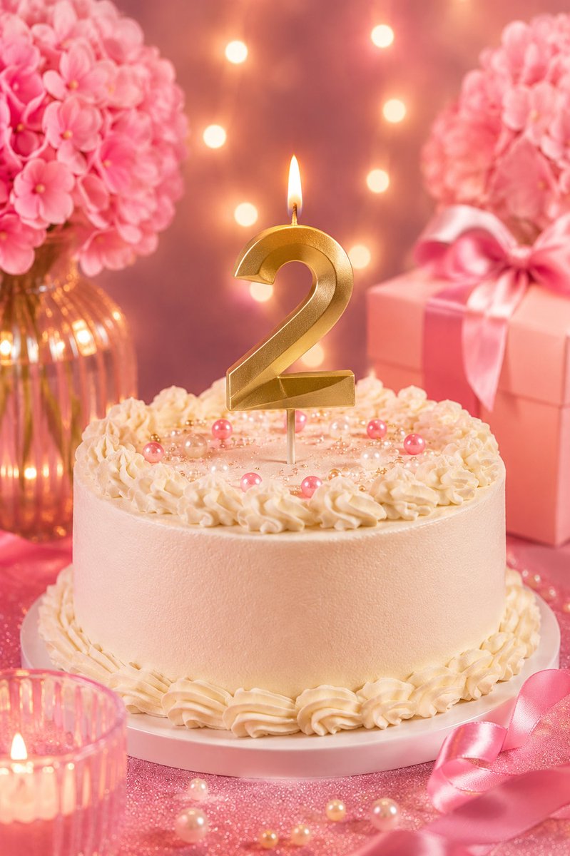 Candle Wisdom - Verjaardagstaart kaarsje – Cijfer 2 – Goudkleurig -Happy Birthday kaars – verjaardags kaars – gekleurde kaarsjes – taartdecoratie – feest - taartversiering – feestartikel – verjaardagscadeau – taartaccesoires